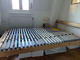 Bettgestell Holz inkl. Lattenrost 140 × 200 cm