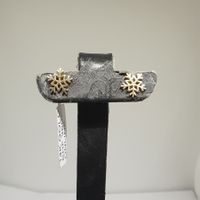 Echt 14K Gold - Schneeflocke Ohrstecker