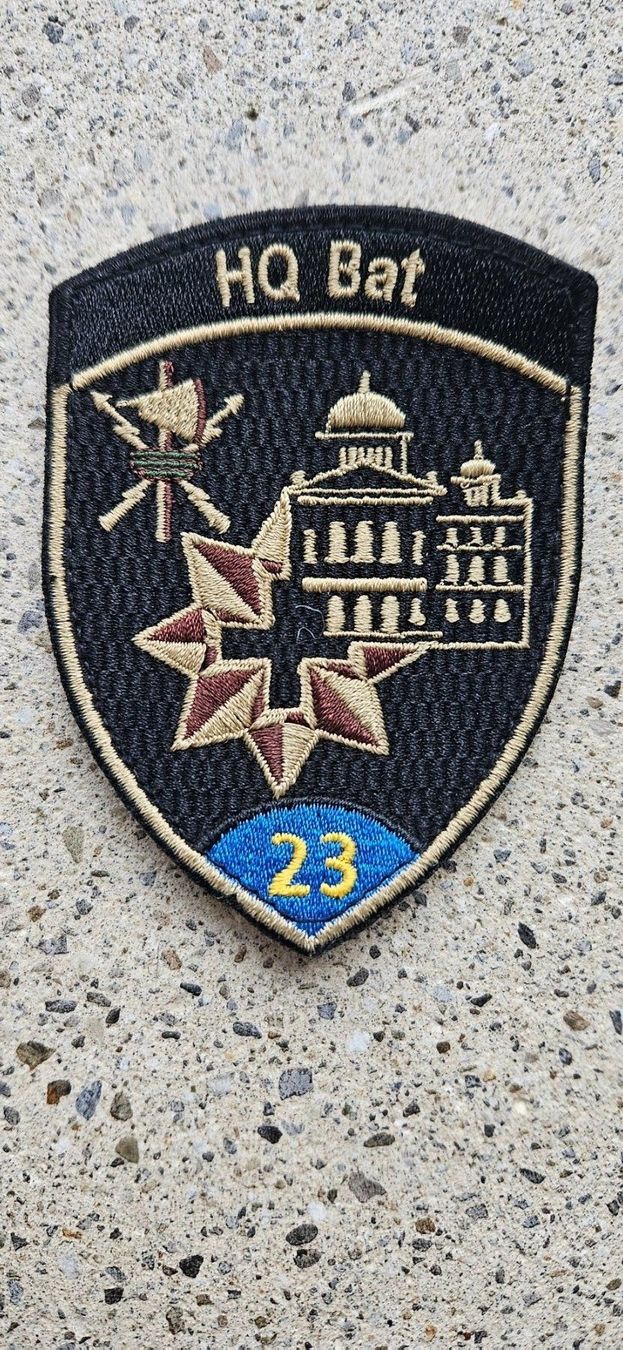 Schweizer Armee Placchette & Badge: *** Badge HQ Bat mit Klett *** – Nuovo e nell'imballaggio originale da Riedholz venduto da fr_sIruP