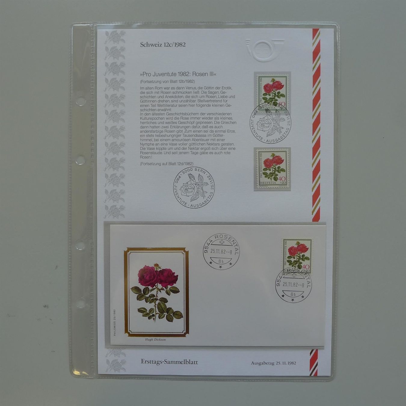 Albums: 1982, Blumen Ersttags-Sammelblätter **/O – D'occasion à Sursee par Luzernerraute 5