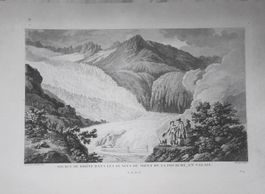 Rhonequelle Originalkupferstich Le Barbier 1780