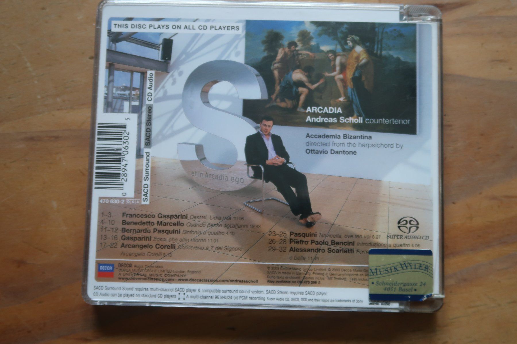 CD: ANDREAS SCHOLL - ARCADIA -  SACD – Usato da Basel venduto da Patiscat 1