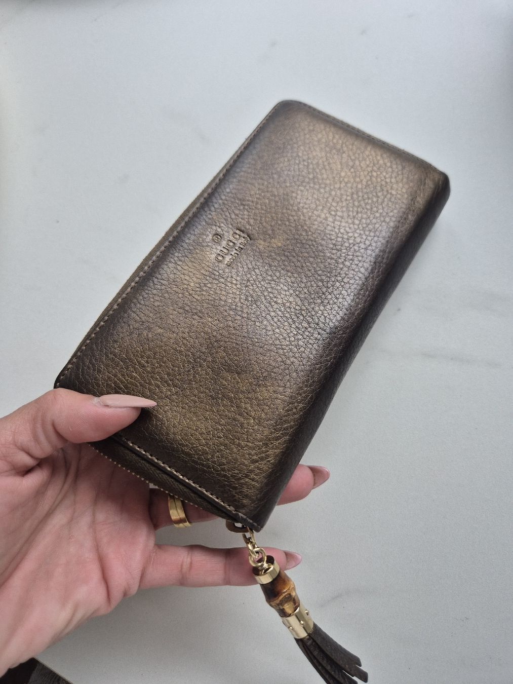 Gucci Portamonete: Gucci Long Zip Wallet Bamboo – Usato da Weisslingen venduto da Airgate