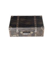 Vintage Koffer Lederoptik braun 48