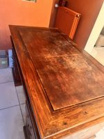 Bureau en manguier  massif et fauteuil 