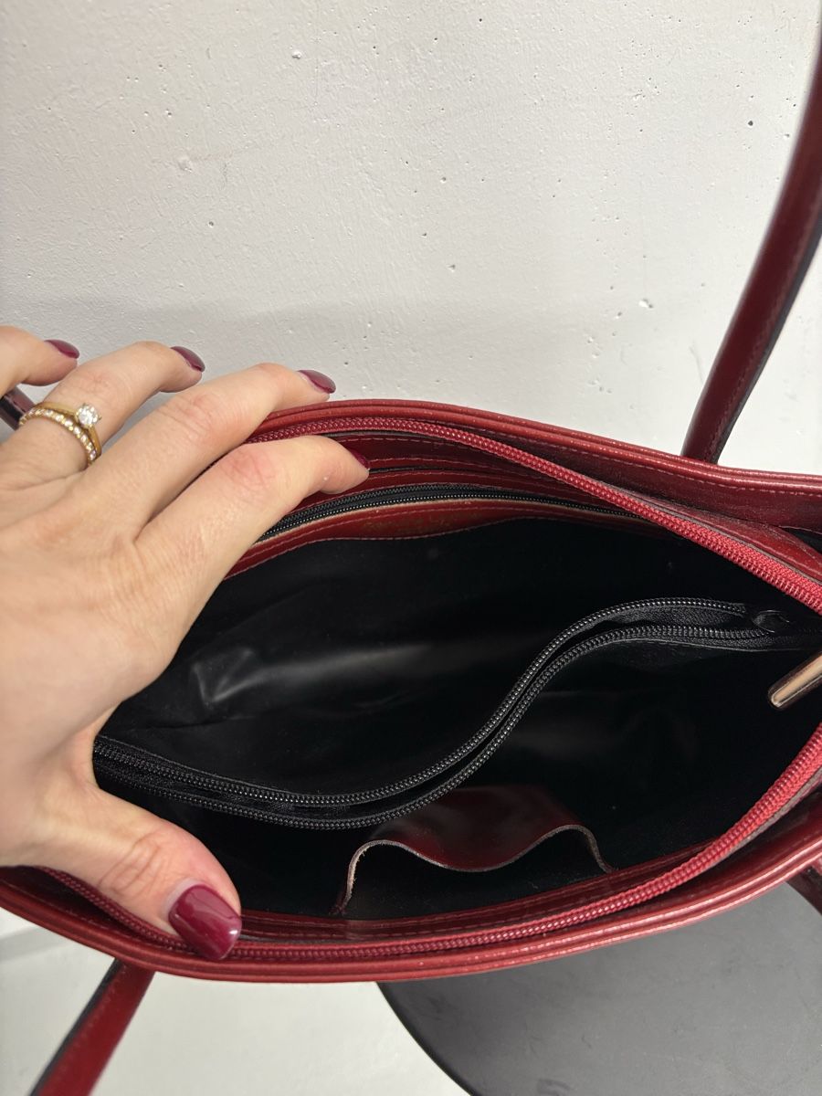 Taschen für Damen: Simone Firenze Elegante Ledertasche rot Schultertasche – Neu (gemäss Beschreibung) aus Regensdorf von secondchancefashion 5