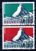 SCHWEIZER ALPEN 1965 SERIE GESTEMPELT AUSGABETAG - UT70