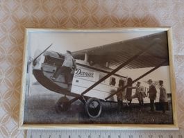 REPRO Foto Dornier Kome Flugzeug + Personen im Rahmen ✈