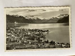 VEVEY Ansichtskarte von 1954