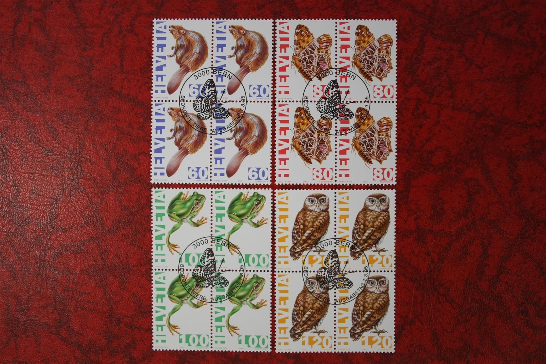 Tous les timbres: 1995:876-879  Et. mit Gummi – Neuf (Voir description) à Deitingen par Lglobi