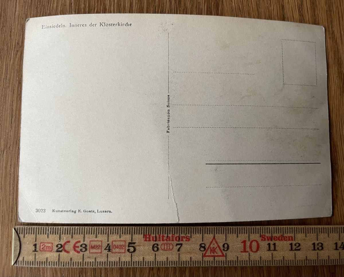 Cartoline postali: Ansichtskarte Einsiedeln – Usato da Waldstatt venduto da Cremschnitte 1