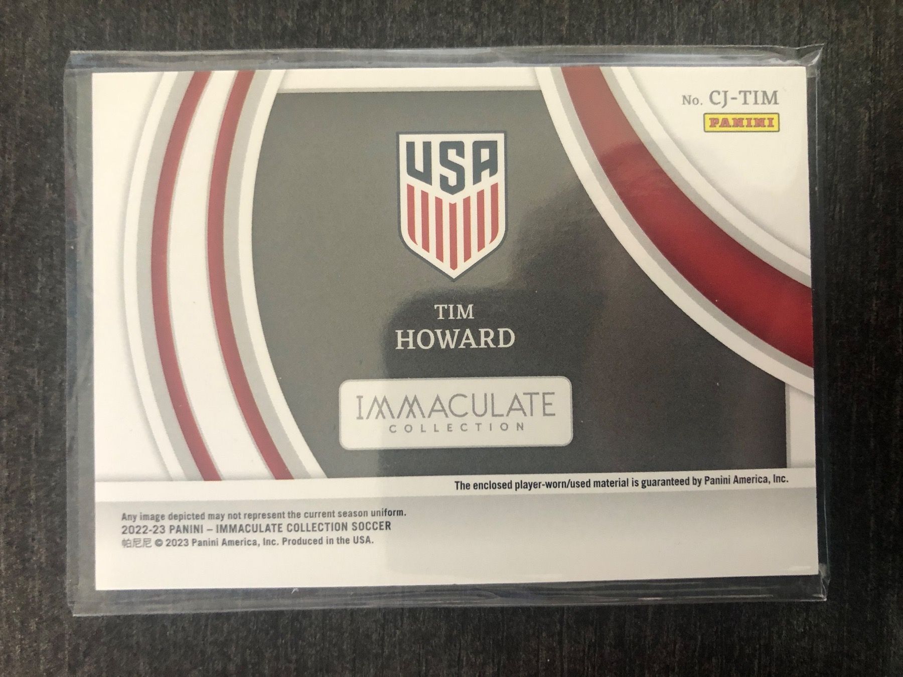 Topps Carte collezionabili: Panini Immaculate Tim Howard USA player-worn patch 15/49 – Usato da Wangenried venduto da Garagara 1