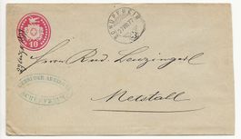 1877 Tüblibrief Tübli Brief SCHÜPFHEIM - NETSTAL Ganzsache