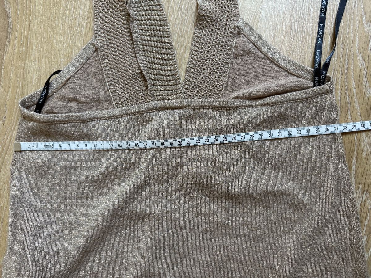 Morgan Top: Top beige doré Morgan, t.36/S – Usato da Tavannes venduto da Thriftshop 3