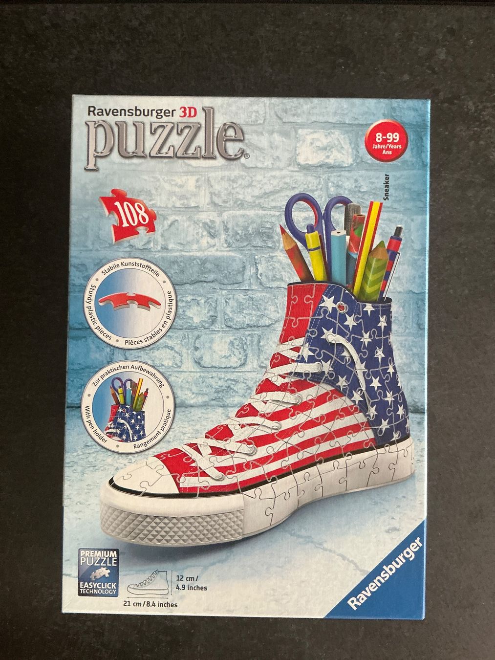 Ravensburger Puzzles: Ravensburger 3D Puzzle, Stiftehalter als Converseschuh – D'occasion à Wettswil am Albis par Autodelta
