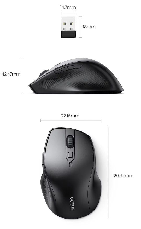 Mouse: UGREEN Bluetooth & 2,4G Dual-Mode Wireless Maus Mouse – Nuovo e nell'imballaggio originale da Romanshorn venduto da pfimex 8