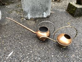 Kupfer Giesskanne mit langem Auslauf, antik, gebraucht
