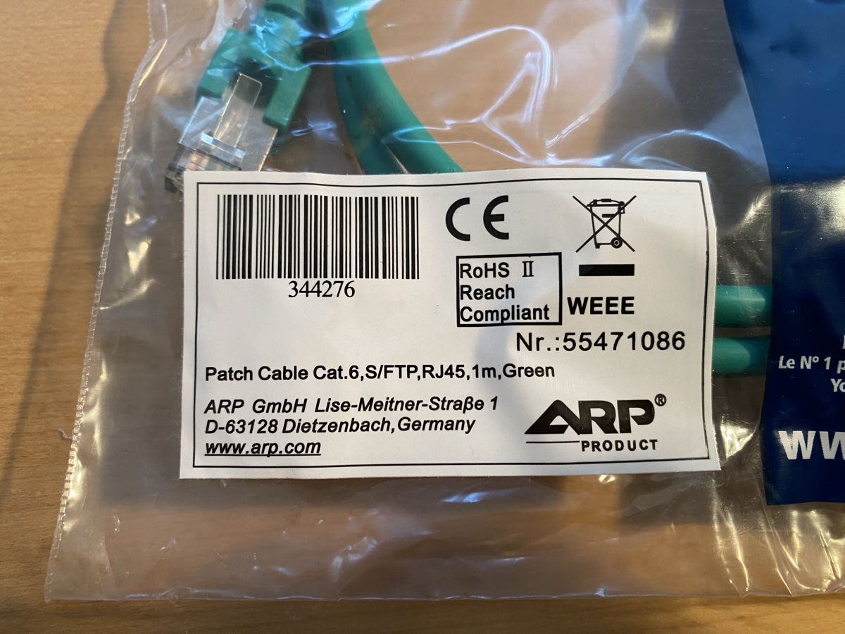 Kabel: Patch Cable Cat.6,S/FTP, RJ45, 1m (4 Stk.) – Neu und originalverpackt aus Hombrechtikon von Loollaan 1