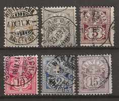 CH058a - Type chiffre 58a-64a (sans 63a) obl.