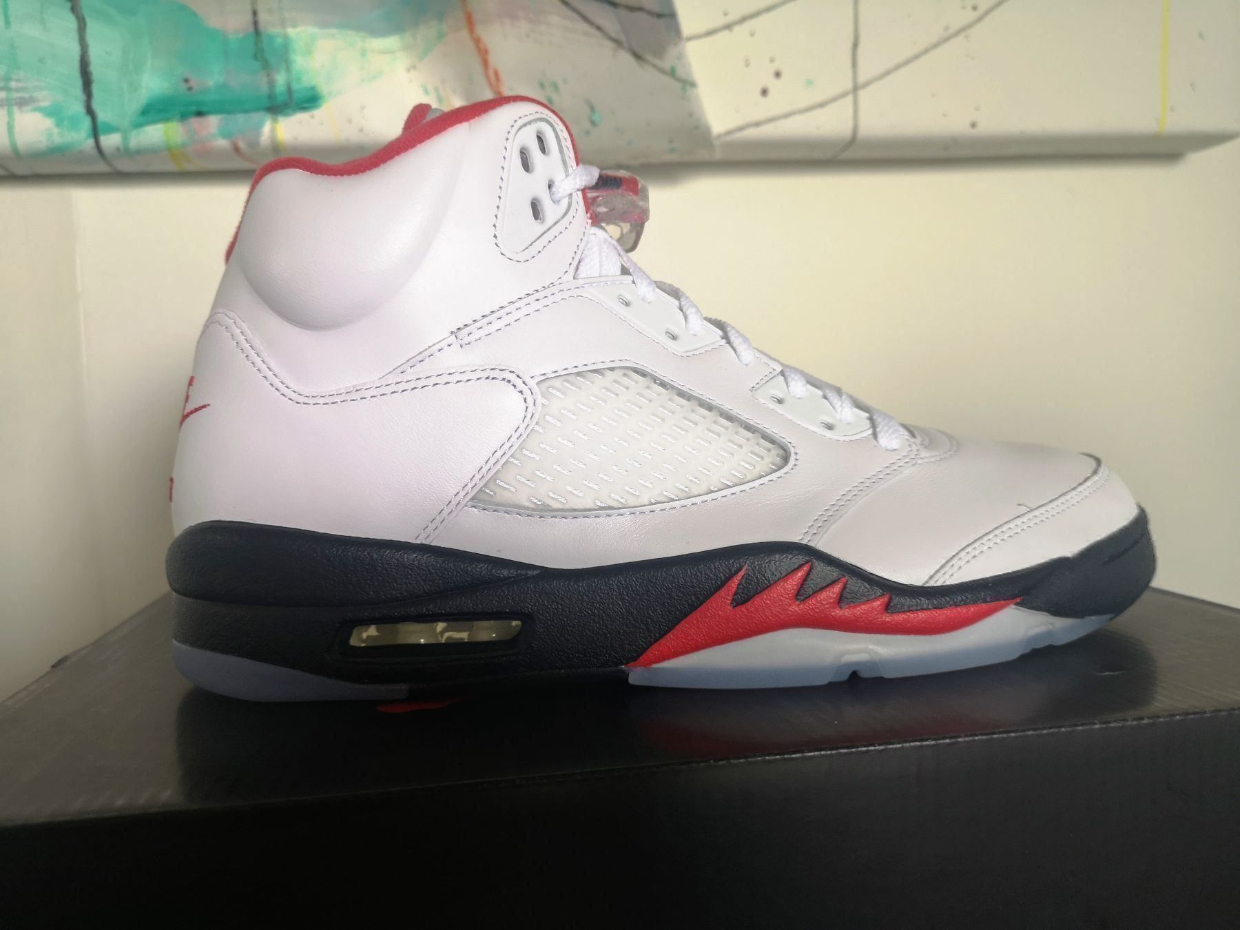 Jordan Scarpe da uomo: Air Jordan 5 Retro Fire Red 2020 Sneaker – Nuovo e nell'imballaggio originale da Magden venduto da CHSportscardsCol. 4
