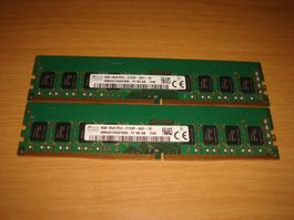 2 stück 4gb ddr4 2133 RAM für Computer. Getestet