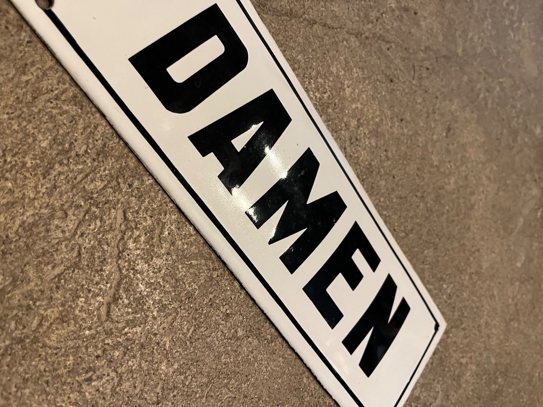 Insegne: Altes Emailschild DAMEN – Usato da Steffisburg venduto da Reitschel5 3