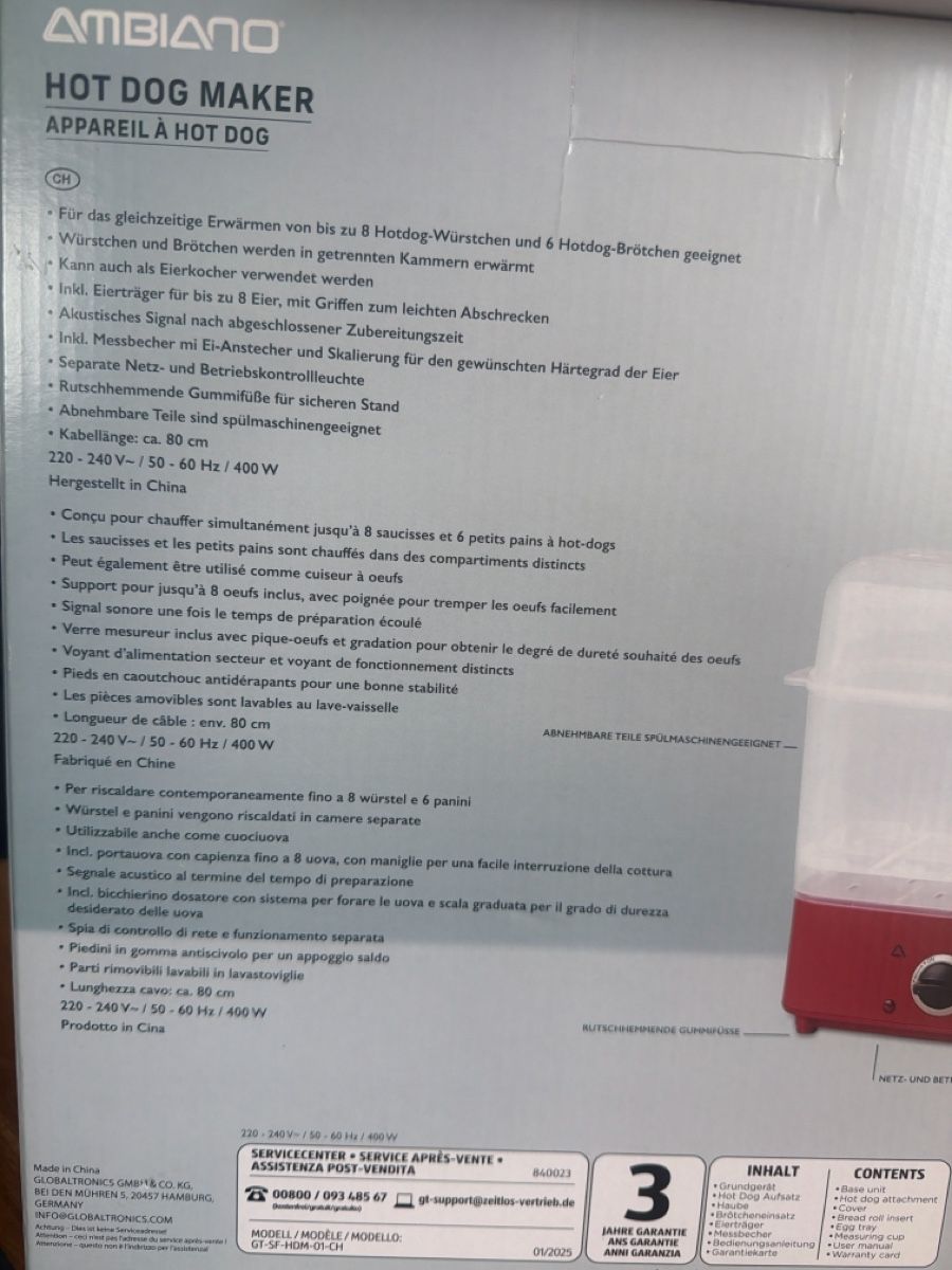 Elettrodomestici da cucina: AHot Dog Maker – Nuovo e nell'imballaggio originale da Lauerz venduto da ant_5h95 3