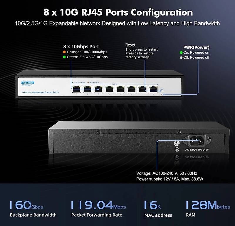 Hubs & Switches: YuLinca 8x 10GBit RJ45 – Gebraucht aus Oberweningen von Zhcip