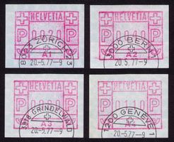 ATM A1-A4__1. ATM-SERIE DER SCHWEIZ !_4 ORTE 20.5.77 !!