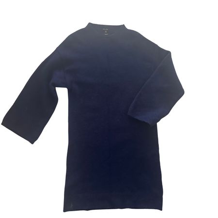 MASSIMO DUTTI BLUE WOOL MIDI DRESS M