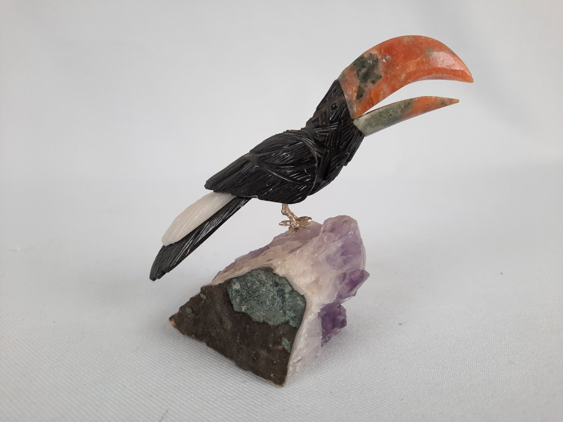 Mineralien & Heilsteine: 3 Amethysten mit div. Vögeln – Gebraucht aus Beinwil am See von Restwert_Beinwil 2