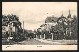 Aarau, Feerstrasse mit Villen, Karren un
