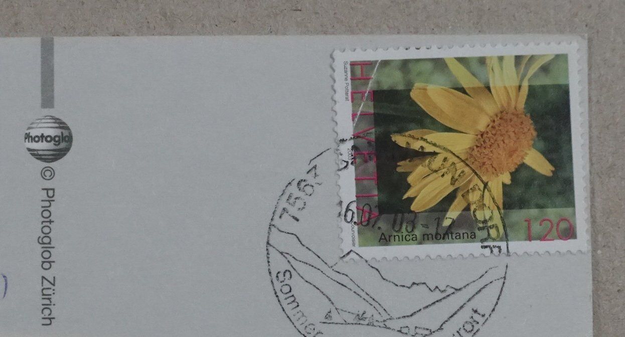 Cartoline postali: Samnaun - Dorf, Unter Engadin – Usato da Lenzburg venduto da fh1 1