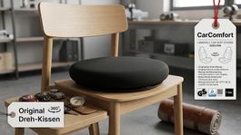 Dreh-Kissen mit Gelfüllung 360 Grad schwarz Ø 39.5cm neu&ovp