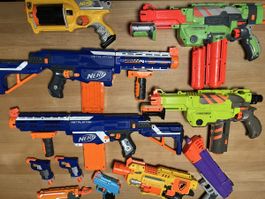 Grosses Nerf Set mit viel Zubehör