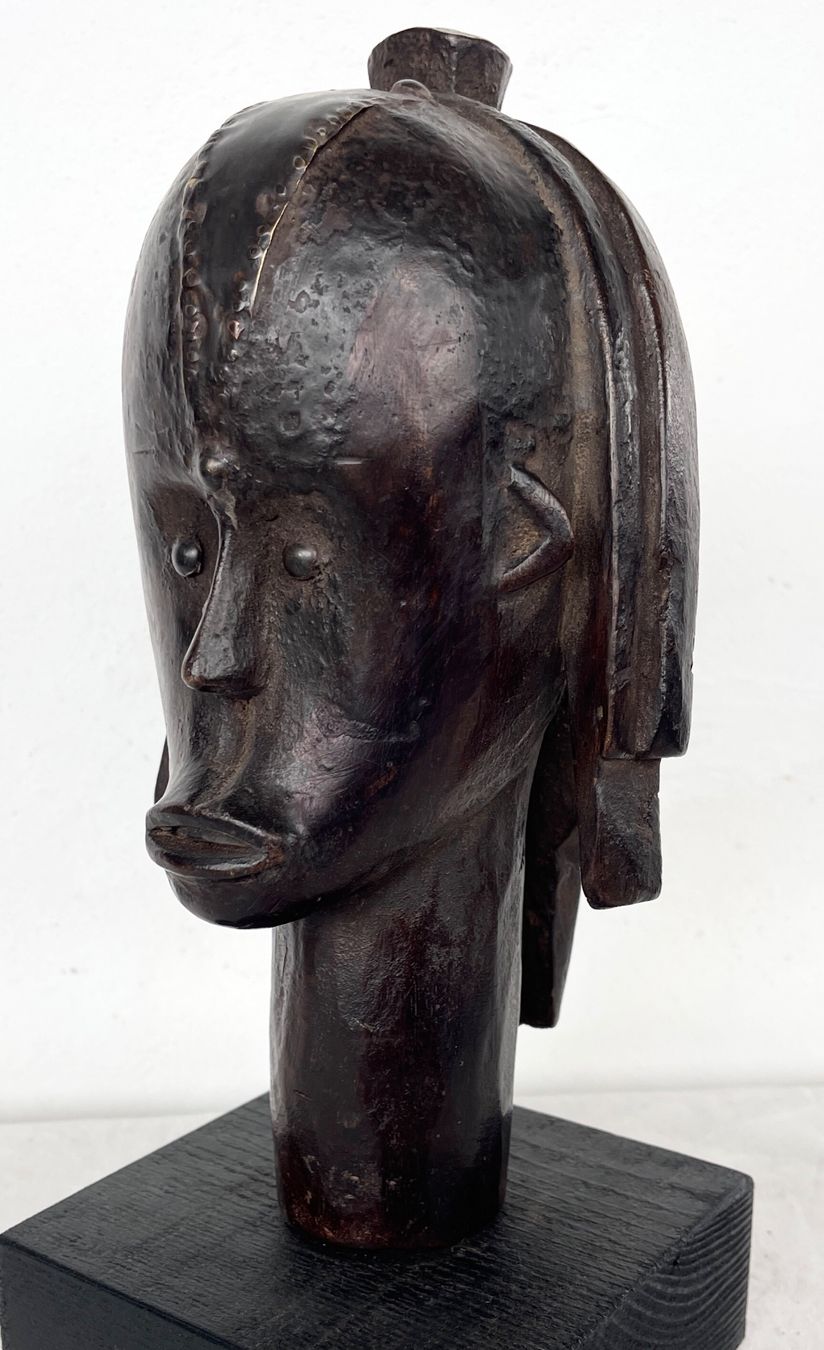 Skulpturen & Statuen: grosser ausdrucksstarker alter Fang Kopf Gabun H 25,5 cm – Gebraucht aus Rüthi (Rheintal) von Kunsthaus777 4