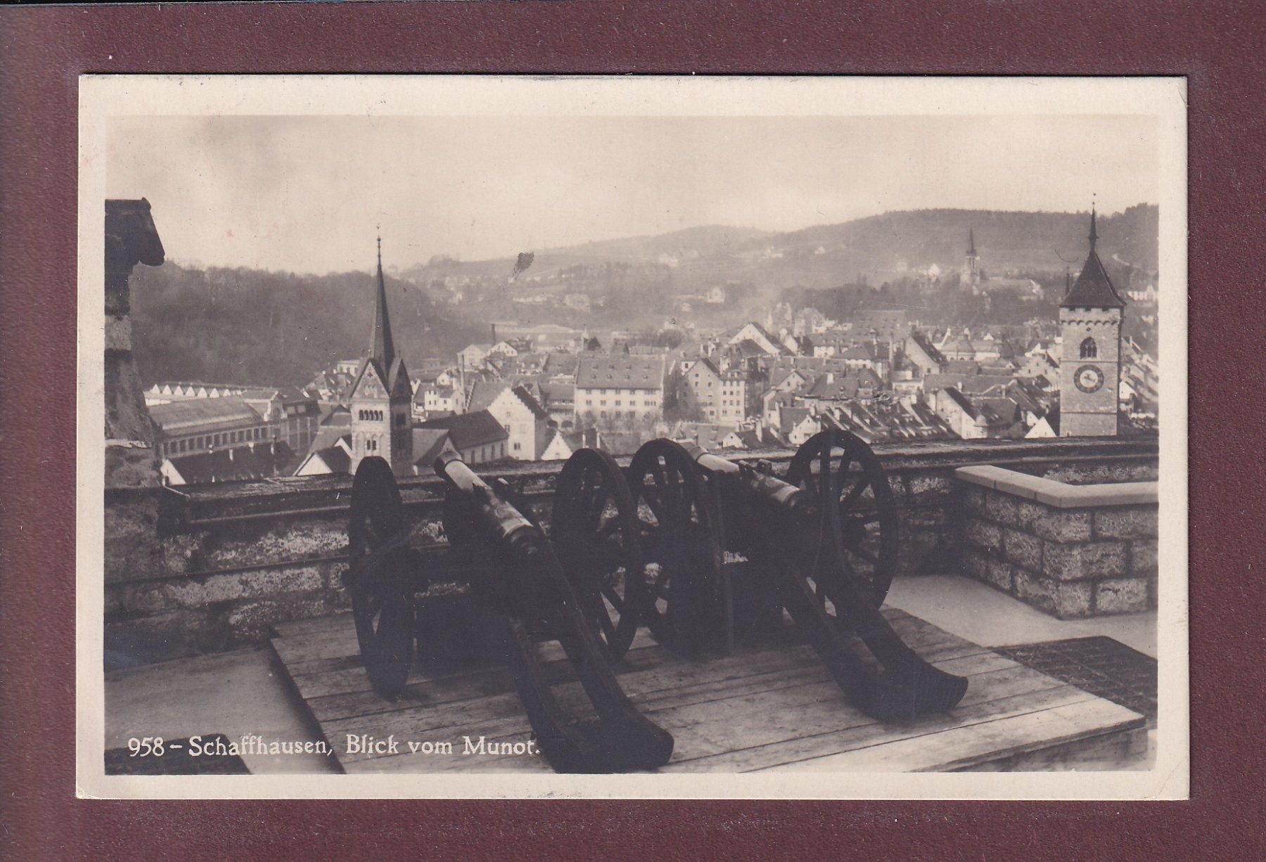 Ansichtskarten: SCHAFFHAUSEN - Munot - Kanone - 1925 – Gebraucht aus Pully von nicecards