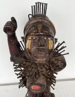 XXL ausdrucksstarker alter Kongo Fetisch Figur Höhe 60 cm