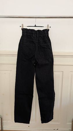 Pull & Bear Paperbag Jeans Schwarz XS High Waist