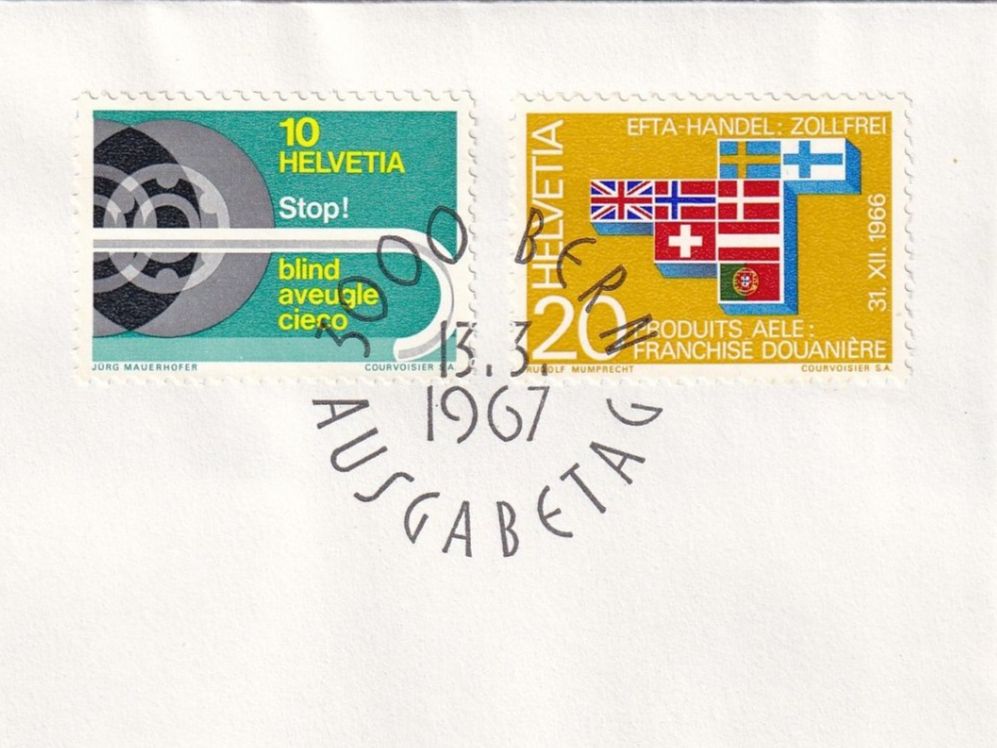 Tutti i francobolli: CH 1967, FDC, Werbemarken, SBK 446-447 – Nuovo (secondo la descrizione) da Castione venduto da Rx-stamps 1