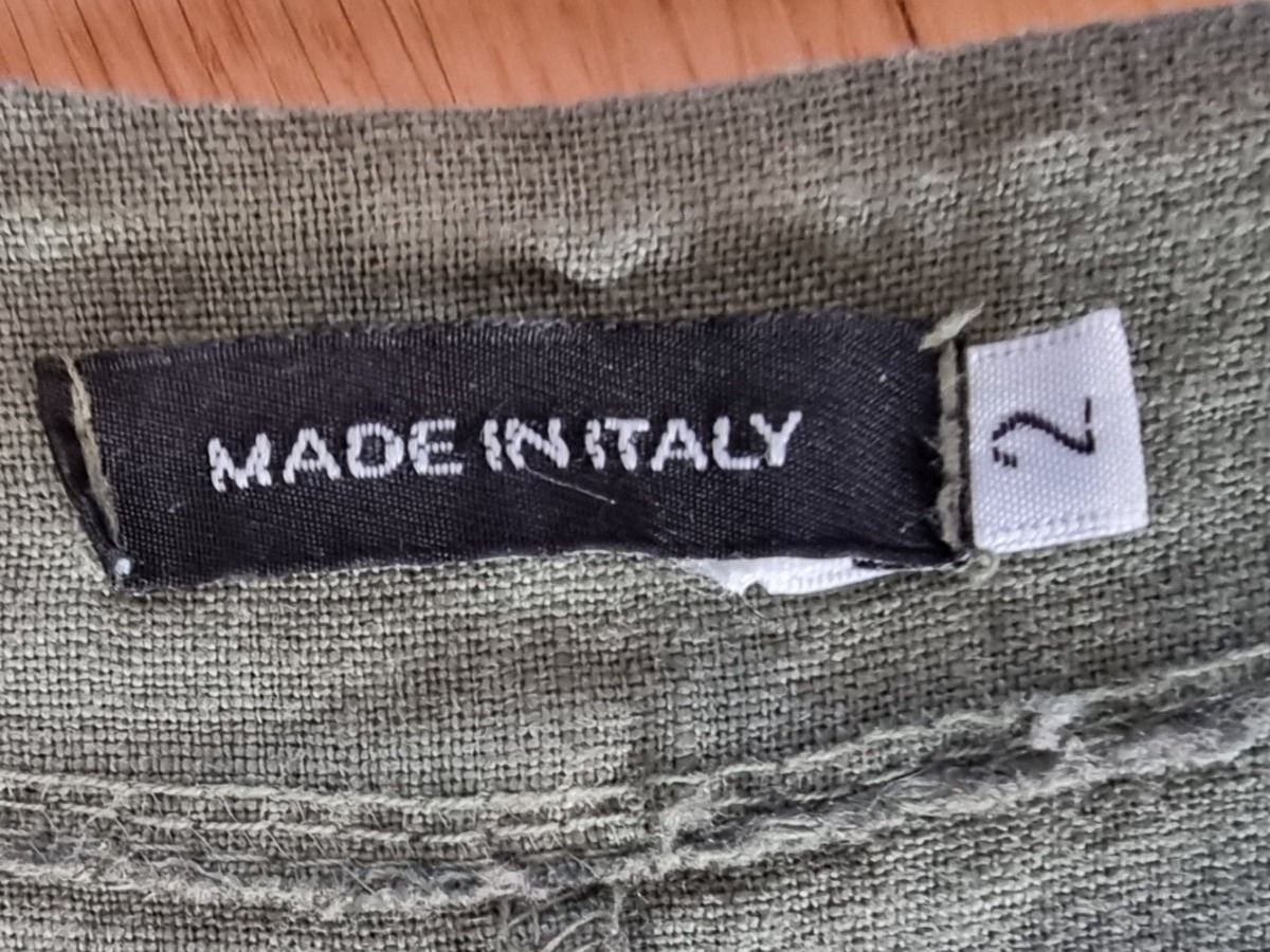 Robes: Robe ample vert olive en lin – D'occasion à Veyrier par Leilazizou 3