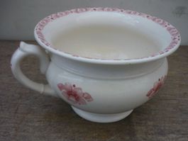 Nachttopf Porzellan rot gemustert Villeroy Boch Keramiktopf