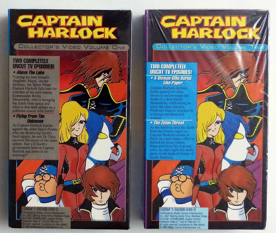 CAPTAIN HARLOCK 12 SEALED ANIME VHS TAPES MATSUMOTO U.S.A. Acheter