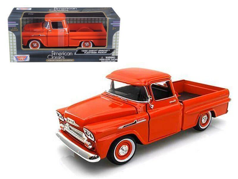 Chevrolet Modellini d'auto: Chevrolet Apache Fleetside Pick Up 1958 rot      1:24 – Nuovo e nell'imballaggio originale da Gerlafingen venduto da espero88 9