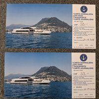 Tageskarte Lake Lugano Schiff 2er Set neu