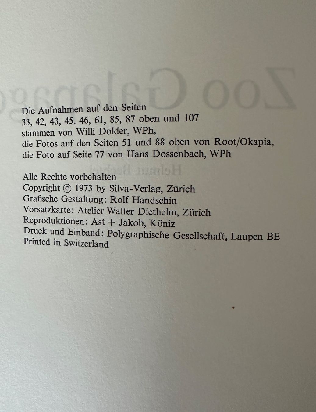 Libri: Bildband 4v6 Zoo Galapagos – Usato da Winterthur venduto da jud_xfw6 3