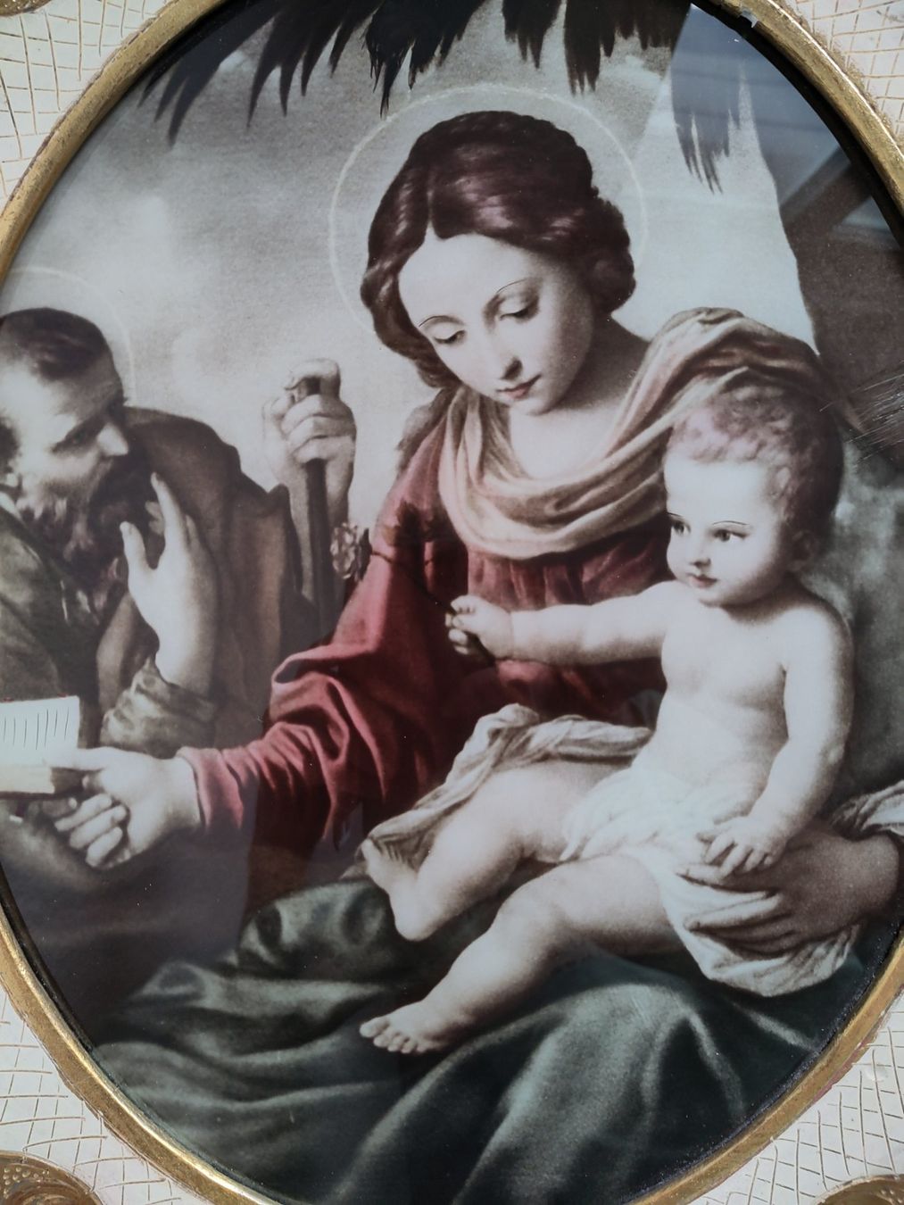 Poster & Bilder: Antikes Bild Jesus, Maria und Joseph – Gebraucht aus Trimbach von Marisa38 1
