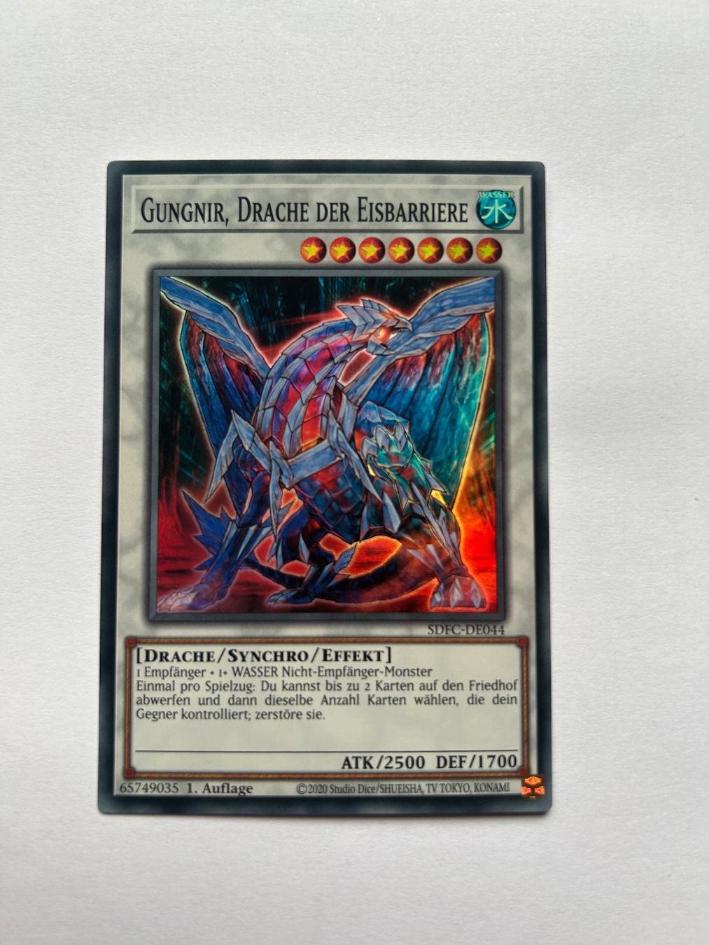 Yugioh Carte collezionabili: Yugioh Gungnir, Drache der Eisbarriere 1. Auflage – Usato da Basel venduto da Smash050