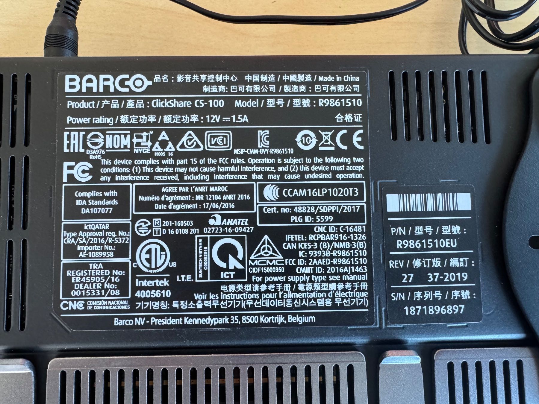 Barco Laufwerke & Adapter: BARCO KlickShare CS100 Wireless Präsentationssystem – Gebraucht aus Lachen SZ von TB_8853Lachen 3