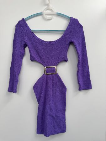 Lila Minikleid mit Gürtel, Grösse S, perfekt für den Sommer!